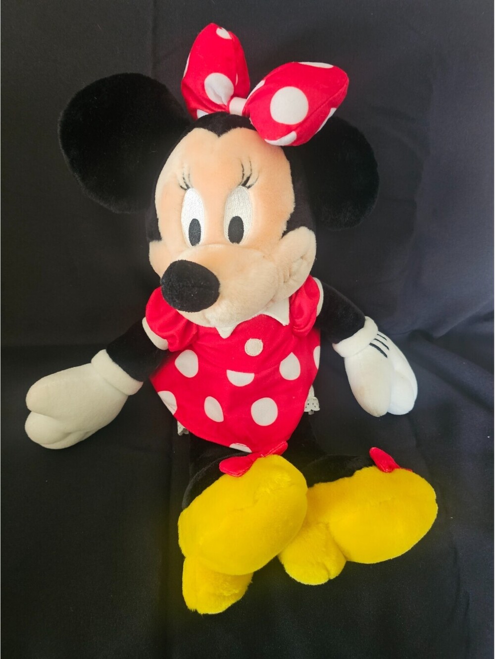 Vintage Walt Disney Word Minnie Mouse Plush Polka Dots Retro Look 15" Bows Shoes